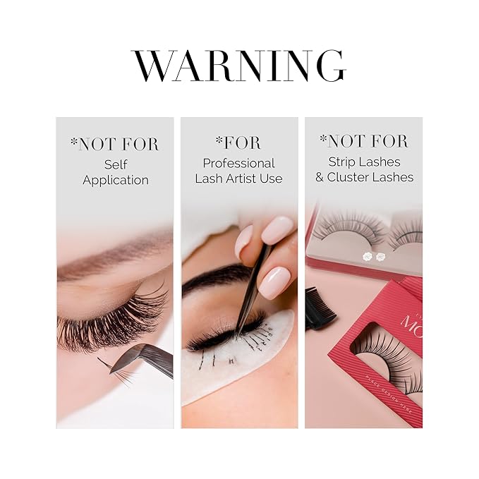 DLUX PROFESSIONAL Eyelash Extension Glue for Professionals - 8 Weeks Retention, 1 Sec Drying Time, Latex Free Semi Permanent Individual & Volume Lash Extension Glue