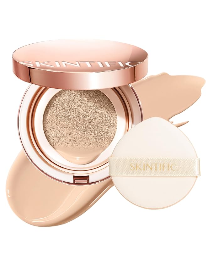 Full Coverage Cushion Foundation #00N Natural Porcelain| Satin Glow Finish, Oil-Control & Waterproof, Buildable Tattoo Cover Cushion for All Skin Types