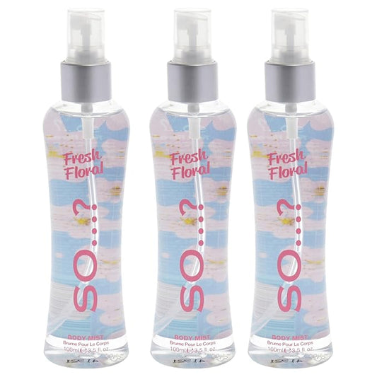 Fresh Floral Body Mist by So…? for Women - 3.5 oz Body Mist - Pack of 3