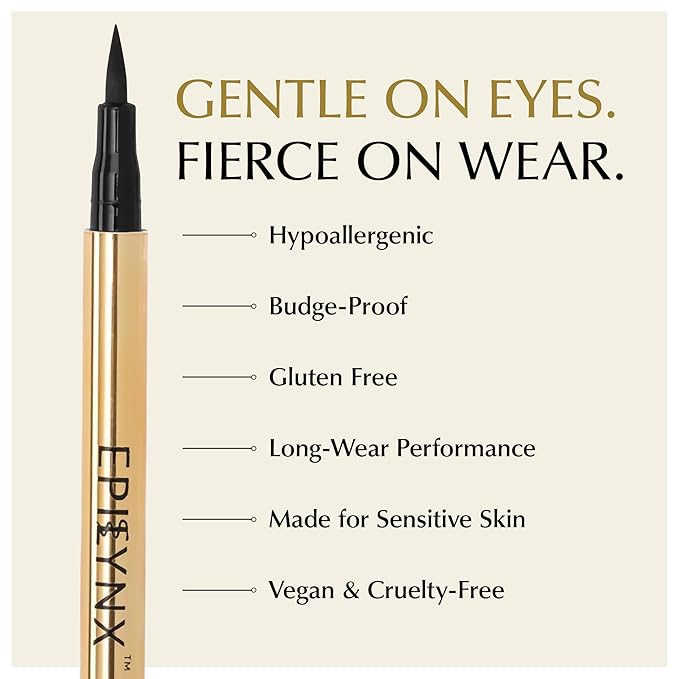 Liquid Eyeliner - Hypoallergenic Eyeliner with Fine Brush Tip, Long-Lasting Waterproof Eye Liner - Cruelty-Free, Vegan, Hypoallergenic, Gluten-Free, Smooth Liquid Eye Liner, 5 Shades 2mL each Gift Set