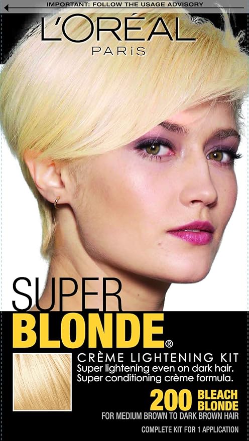 L'Oreal Paris Super Blonde Creme Lightening Kit, 200 Bleach Blonde