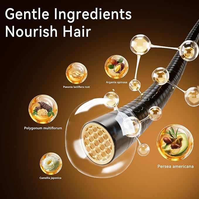 KGAJSGH Gray Hair Color Stick, Portable Touch-Up Pen, Hair Color Comb For Men & Women, Instant Coverage for White Hair & Beard, Quick-Dry & Non-Fading