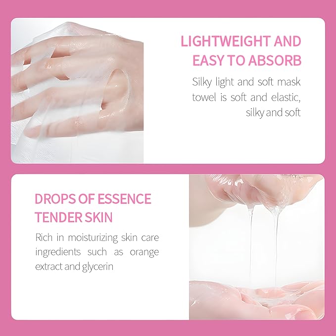 Meleell 40 Pack Collagen Face Masks Skincare Bulk for All Skin Types,Hydrating Spa Face Mask for Sensitive Skin, Facial Mask Sets For Women Skin Care,Face Mask Sheet Gifts Set for Teen Girls