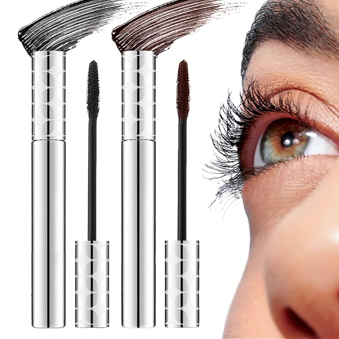 Mascara for Older Women 60 Plus, 2025 New Mascara Volume and Length for Mature Women with Thinning Lashes, Non Clumping Waterproof Long Wear (2PC Mix)