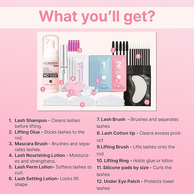 Korean Lash Lift Kit - Eye Brow Lamination Kit Eyelash Perm Kit Eyelash Lift Kit Lash Perm Eyebrow Lamination