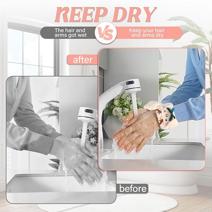 Women's Wrist Towels for Washing Face, Microfiber Spa Wash Towel Band, Face Washing Absorbent Wristbands,6PCS