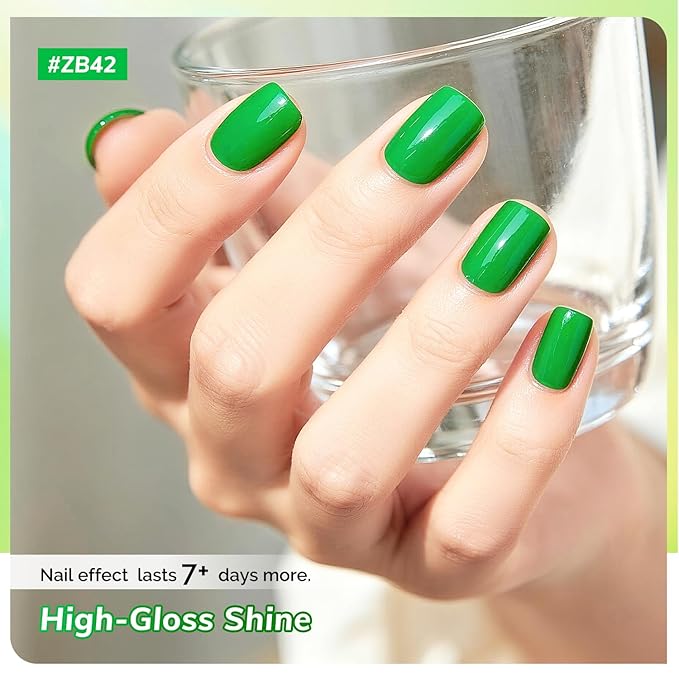 OpenLive Green Nail Polish 6Pcs Nail Polish Set All Seasons Neutral Color Quick Dry Nail Polish Set for Collection St. Patrick's Day Gift for Her