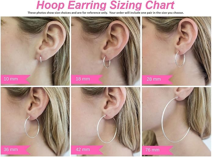 14K Gold Hoop Earrings, 4mm Thick