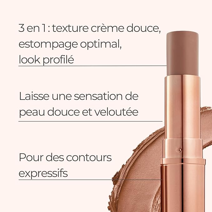 M. Asam MAGIC FINISH Cream Contour Stick light medium (0.28 Oz)- creamy contour stick for a defined face shape, creates optical shadows, bronzer stick with moisturizing hyaluronic acid, vegan