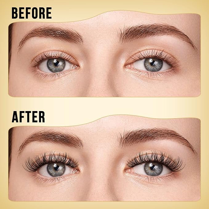 QUEWEL Lash Clusters 320Pcs Cluster Lashes 50D C Curl Lash Cluster Eyelash Extensions Mix12-18mm Individual Eyelashes Clusters Wispy Lash Clusters Thin Band Soft to Use at Home(50D C Mix12-18)