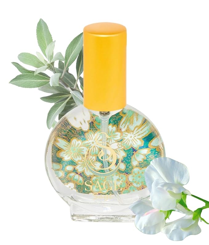 The Sage Lifestyle Sage Mini Spray, Cucumber, White Sage, Tonka Bean, Sweet Pea, Egyptian Musk, Perfume for Women, Long Lasting, Fragrance, Clean, Parfum, 1/2 oz, Travel Size, Mini Perfume for Women