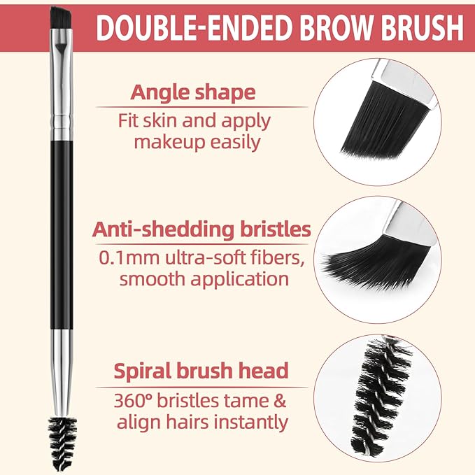 Eyebrow Pencil Kit, with Microblading Eyebrow Pen, Eyebrow Gel, Eyeliner, Eyebrow Brush, Eyebrow Pencils for Women, Waterproof, Smudge Proof, Long Lasting Makeup Formula - Dark Brown