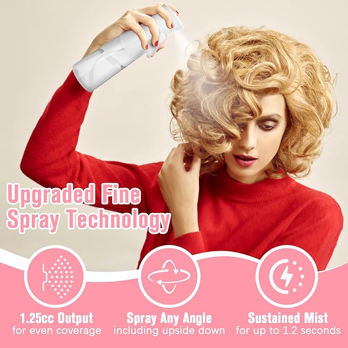 Fun Gift Spray Bottle For Hair,Continuous Water Mister for Hairstyling, Salons, Cleaning, Plants,Essential Oil Scents,Ultra Fine Mist Sprayer,6.8 OZ /200 ML-pink(Christmas Gifts)