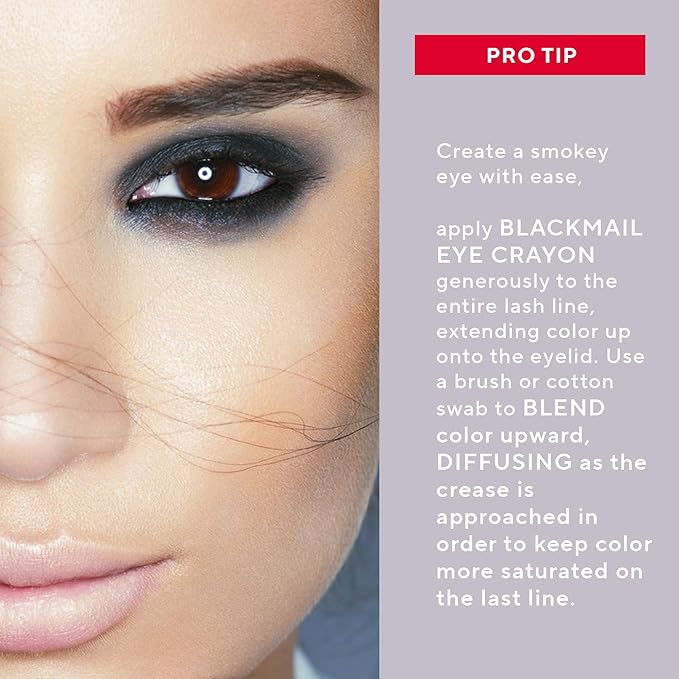 Mirabella Blackmail Retractable Eye Crayon – Waterproof Jumbo Eye Pencil & Cream Eyeshadow Stick, Long-Wear Black Eyeshadow for Women