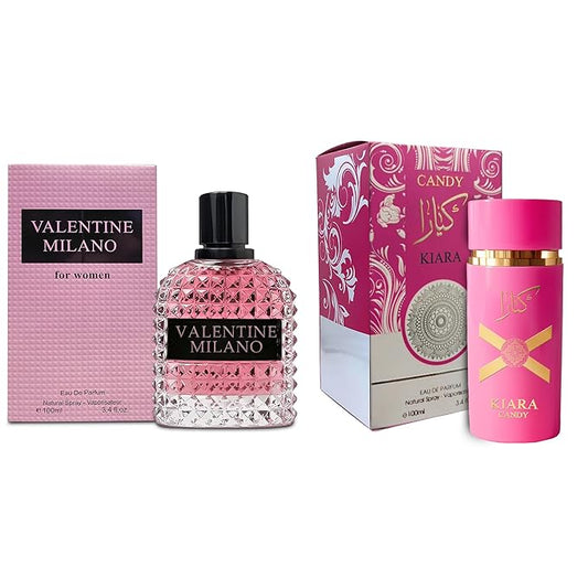 AFLUXE Women's Perfume Combo Set Milano Women&KA Floral Fruity Fragrance Eau De Parfum Elegant 100ml Bottle Natural Spray Each for Daily Used