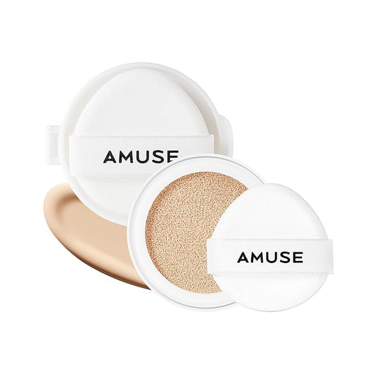 Amuse SEOUL Ceramic Skin Perfector Cushion Foundation Refill ([Refill] 02 HEALTHY) | Long-lasting, Lightweight, Semi-matte, Flawless Coverage, Hypoallergenic, Korean Beauty, Vegan(15g / 0.52 oz.)
