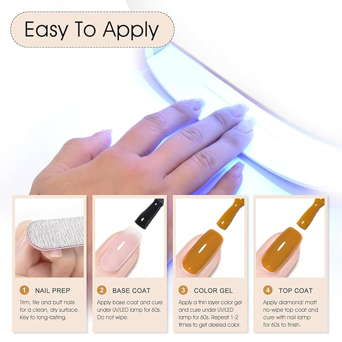 VENALISA Orange Gel Nail Polish, 1 Pcs Pumpkin Orange Color Gel Polish Soak Off Gel Colors DIY at Home Manicure Salon Nail Art For Girls Women