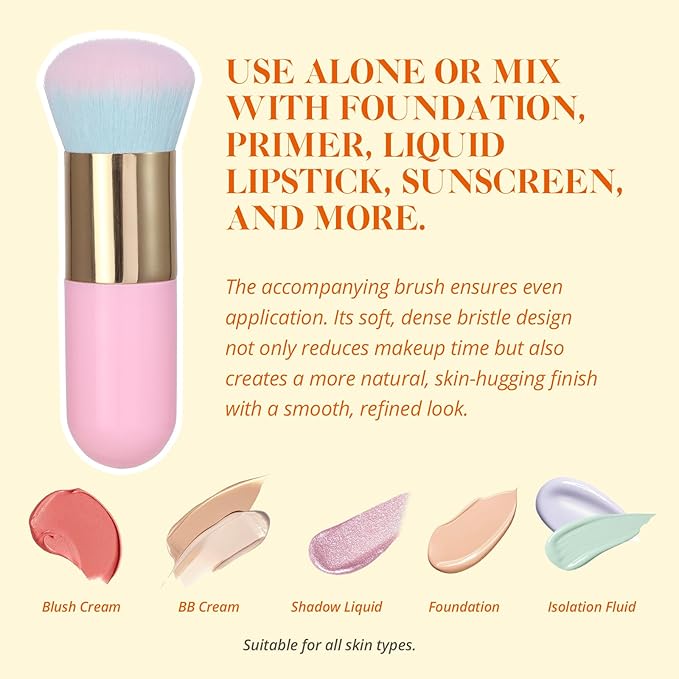 Liyalan Shimmer Body Oil Rose Gold Color 1.0 fl.oz Face Glow Pearl Highlighter Illuminator Long-Lasting Shine Glitter Liquid Tanning with Makeup Brush