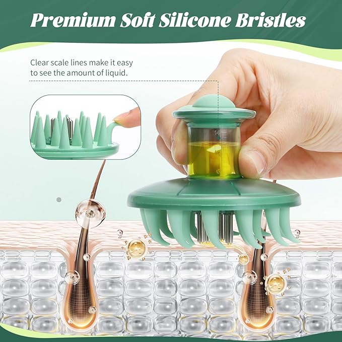 BEAUTLOHAS. Scalp Massager Applicator Comb Silicone Hair Oil & Serum Brush for Even Distribution – No Mess, Easy-to-Use Scalp Treatment Tool for All Hair Types