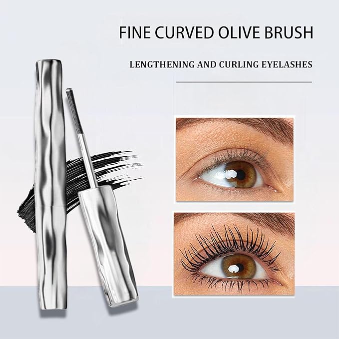 Eyelash Primer,Tubular Eyelash Primer,Waterprooflong Curling Mascara, Natural and Non-Smudged, Hydrofix Fiber Mascara, Iron Wand Mascara, Waterproof Quick Drying, Smooth and Long-Lasting, Black (1)