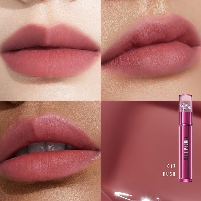 Altera Blurring Lip Tint 012 Hush, Nude Pink Glossy to Soft Matte Finish, Blur Lip Lines, Weightless No-Sticky Airy Velvet Texture, Vibrant Hydrating Long-Lasting Lip Makeup