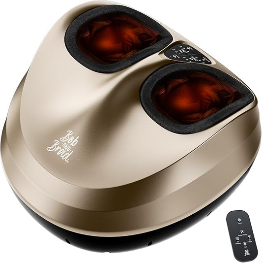 BOB AND BRAD Foot Massager Machine with Heat and Remote, Fits up to Men Size 14, Electric Shiatsu Deep Kneading Foot Massager, Relieve for Plantar Fasciitis and Neuropathy Pain