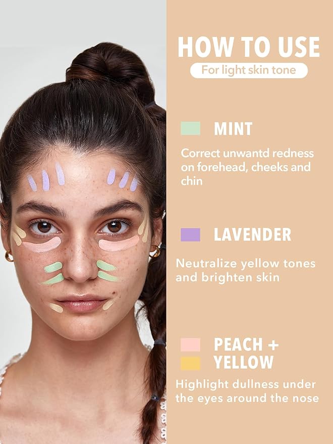 SHEGLAM Like Magic Color Correcting Concealer Corrector Liquid Concealer Long Lasting Brightening Full Coverage Weightless All-Day Hydrate Concealer-Yellow