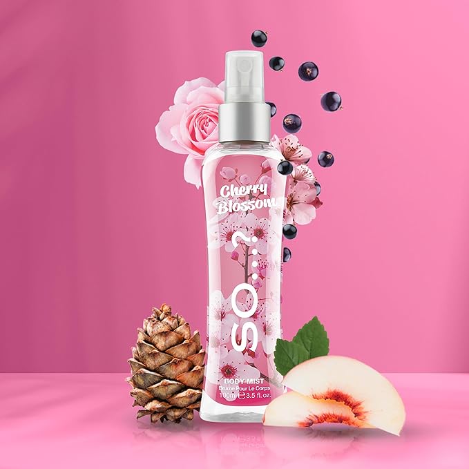 Cherry Blossom Body Mist by So…? for Women - 3.5 oz Body Mist - Pack of 2