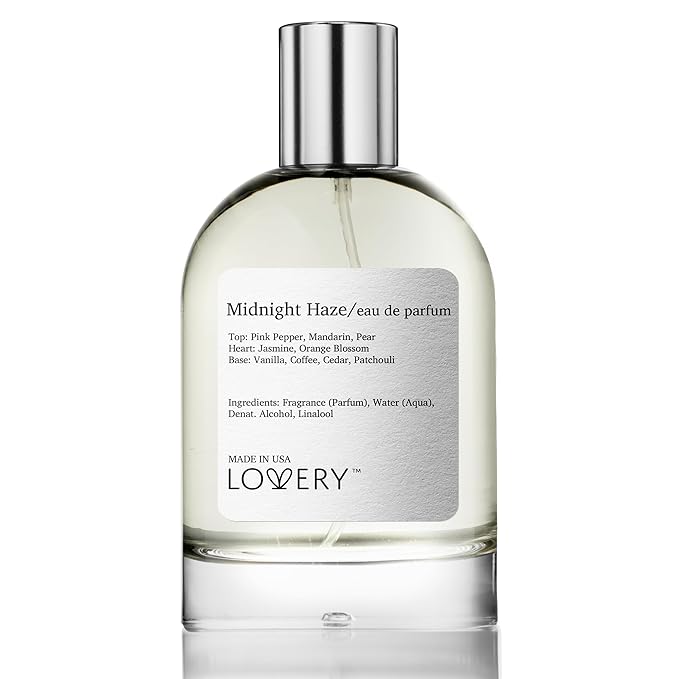 Eau de Parfum Midnight Haze, Inspired by Y. S' L Black O.pium Perfume for Women, Clean Long Lasting Vegan Womens Perfumes - Vanilla, Jasmine, Orange Blossom, Coffee, Warm, Sensual Fragrance