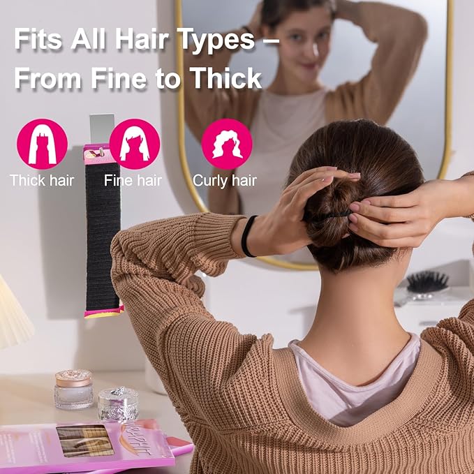 120pc Hair Ties No Damage Snag Free for Thick Hair, Seamless No Pull Elastic Ponytail Holders for Women Girls（Black）