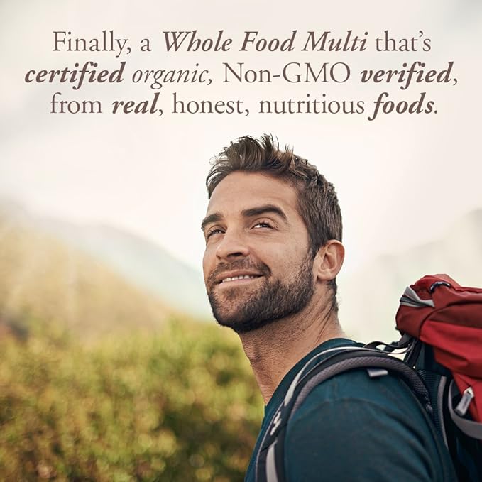 Garden of Life Organics Whole Food Multivitamin for Men, 60 Tablets, Vegan Mens Vitamins and Minerals for Health and Well-Being, Certified Organic Vegan Multi