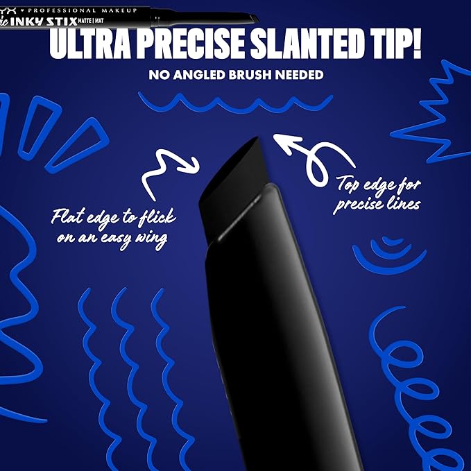 NYX PROFESSIONAL MAKEUP Epic Inky Stix Eyeliner, Mechanical Cream Gel Eyeliner, Waterproof Formula With Up To 24HR Wear - 01 Black Screen (Matte Black)