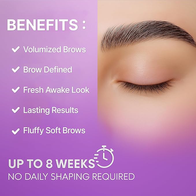 CLIONE PRIME At Home Brow Lamination Kit - DIY Eyebrow Lamination Kit Professional Eye Brow Perm Kit Instant DIY Eyebrow Lift Kit for Fuller Thicker Brows Lasts For Upto 8 Weeks
