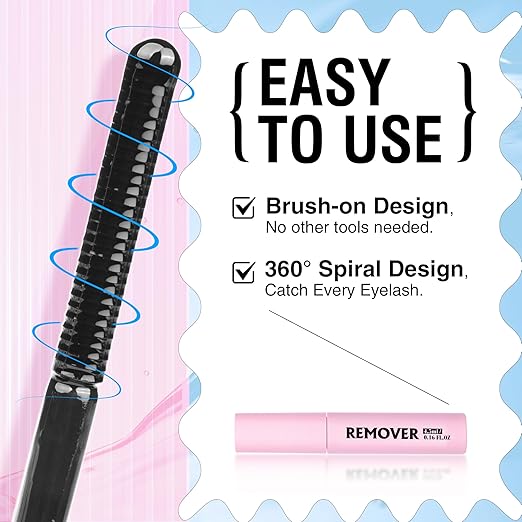 Mavphnee Cluster Lash Glue Remover Quick-Dissolving False Eyelash Remover for Easy Removing Lash Bond and Seal Safe Formula Lash Extension Clusters Remover 4.5ml Cluster Eyelash Extensions Remover
