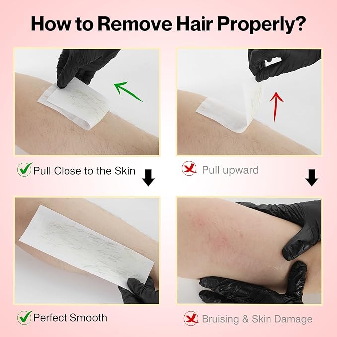 Waxers Roll on Wax Kit Professional Soft Wax Roller Depilatory for Coarse & Thick Hair Removal Waxing Roller Cartridge for Women Men at Home Rose