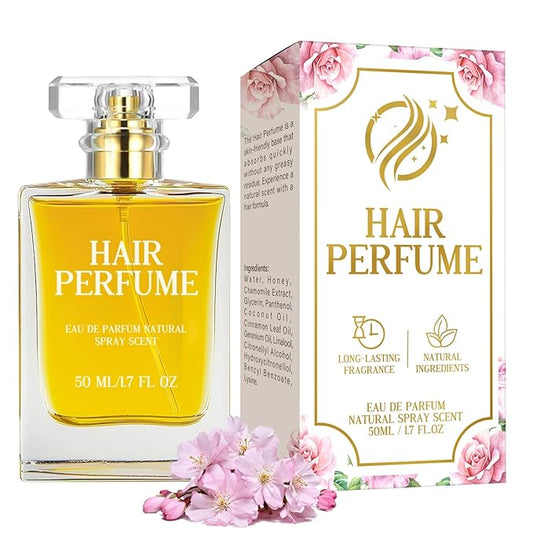 Hajoyful Hair Perfume, Hair Essential Oils Perfume for Women, Pheromone Fragrance for Dry Damaged Hair, Hair Mist with Anti Frizz Nourishing, Premium and Long-lasting Scent(1.7 Fl Oz)