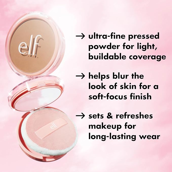 e.l.f. Halo Glow Powder Filter, Ultra-fine Finishing Powder, Smooths The Look of Pores & Fine Lines, Creates A Soft-Focus Glow, Vegan & Cruelty-Free, Fair Neutral Cool