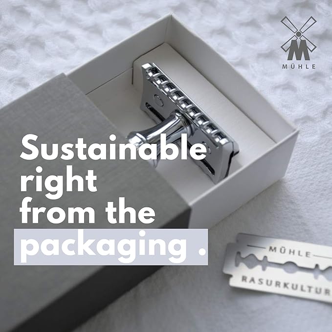 MÜHLE TRADITIONAL R41 Double Edge Safety Razor (Open Comb) For Men - Perfect for Every Day Use, Barbershop Quality Close Smooth Shave