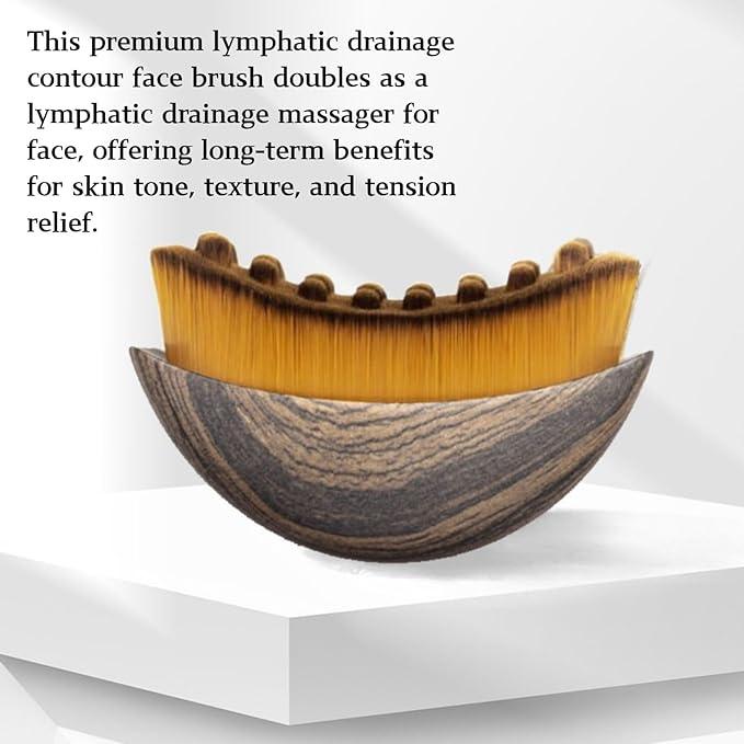 New Lymphatic Contour Face Brush, Contour Face Brush for Lymphatic Drainage, Ergonomically Designed to Fit the Skin Precisely, Face Lifting Tool for Skincare Routine|Portable Gua Sha Alternative (1PC)