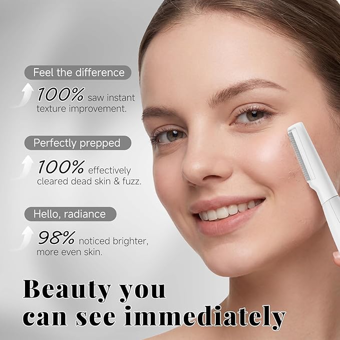 Sonic Dermaplane Razor for Women Face with 8 Replaceable Blades, Facial Oil, Rechargeable Dermaplane Razor for Facial Hair & Peach Fuzz, Sonic Technology with 3 Speeds, Dermaplaning Tool for Women