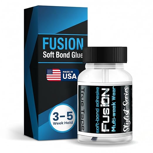 Fusion Soft Bond Lace Wig Glue Waterproof & Sweat Proof | Clear Acrylic Adhesive for Front Lace Wigs | Extra Strong 3–5 Week Hold | Professional Hair Glue | Made in USA