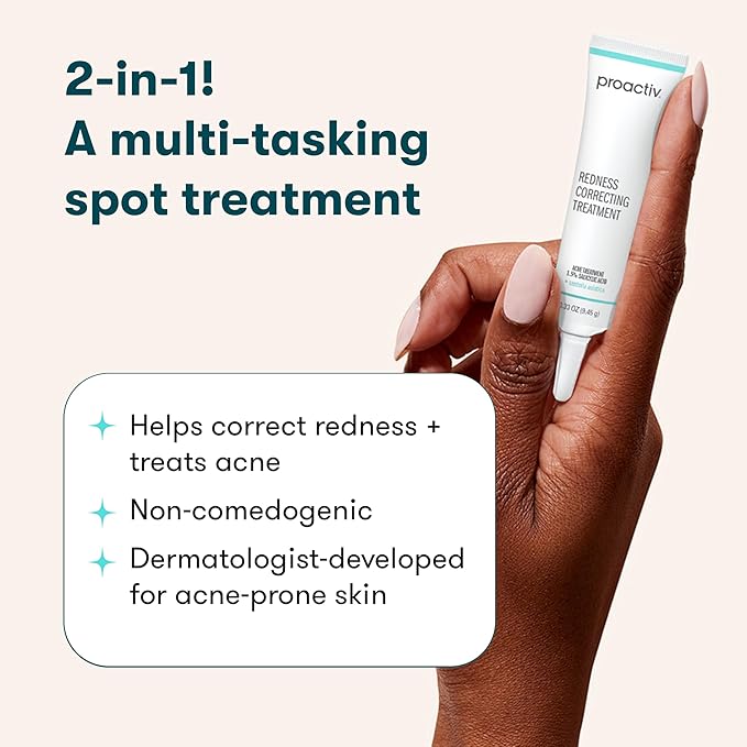 Proactiv Redness Correcting Treatment, Acne Spot Treatment with 1.5% Salicylic Acid, Calms Irritated Skin, Non-Comedogenic, 0.33 oz