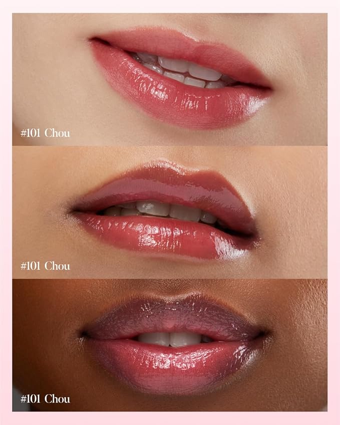 Glow Lock Jelly Tint 101 Chou, Hydrating Water Glow Lip Stain, Non-Sticky Juicy Gloss, Long Lasting Glass Shine & Dewy Finish, Lightweight Moisturizing Lip Care, Korean Makeup