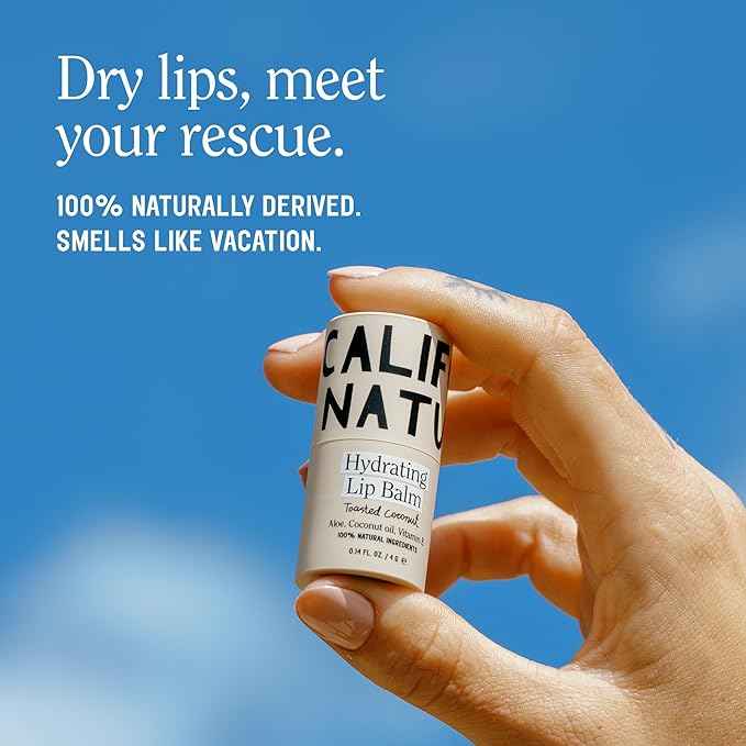 California Naturals Hydrating Lip Balm Duo, Petroleum Free, Natural, Cruelty Free, 100% Naturally Derived, All Skin Types, 0.28 Fl Oz (Pack of 2), Toasted Coconut & Summer Fig