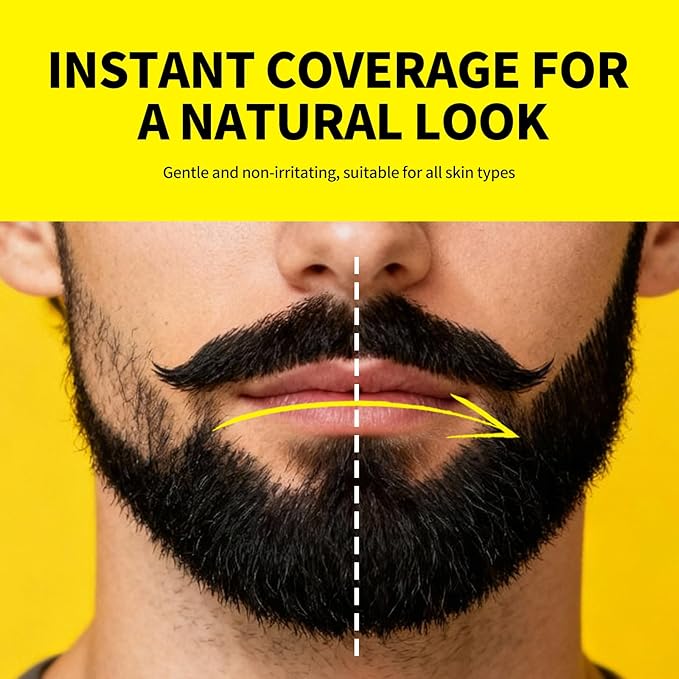 SEVICH Beard Pencil Filler for Men,Dual-Ended Beard Styling Tool with 4-Prong Fill Tip and 1-Prong Contour Tip for Natural Looking Beard,Waterproof & Sweatproof,Travel Size,Dark Brown