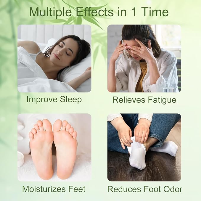 (50 Pads) Deep Cleansing Foot Pads for Better Sleep, Natural Bamboo Foot Patch | Relieve Stress, Improve Sleep and Relaxation