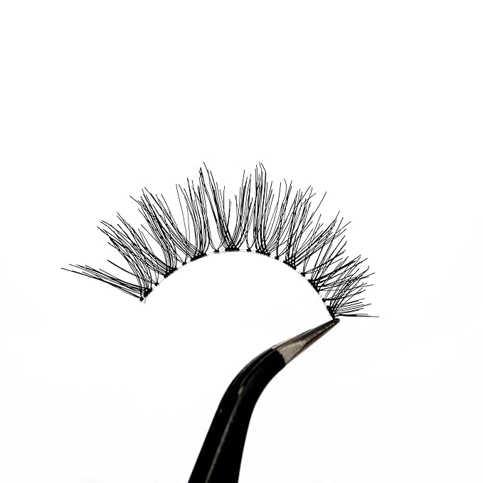 Pooplunch False Eyelashes Hand-Knotted Natural Cat Eye Look Wispy Extensions Fake Eyelash Faux Mink Lashes Strips 7 Pairs Pack