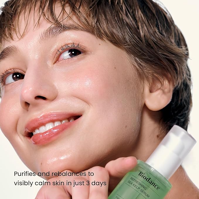 BIODANCE Refreshing Sea Kelp Serum, Oil & Sebum Control, Calming Serum for Oily & Combination Skin, Korean Skin Care, Gifts for Women | 1.01 fl.oz x 1 ea