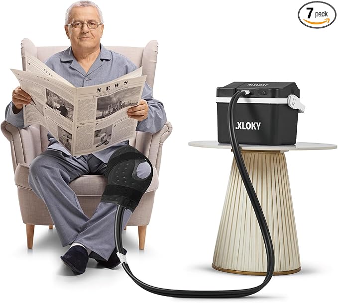 RLXLOKY Basic 1.0 Cold Therapy Unit, Ice Machine for Knee After Surgery,Cold Therapy Machine for Knee Replacement，Cold Therapy System with Knee/Joint Ice Pack