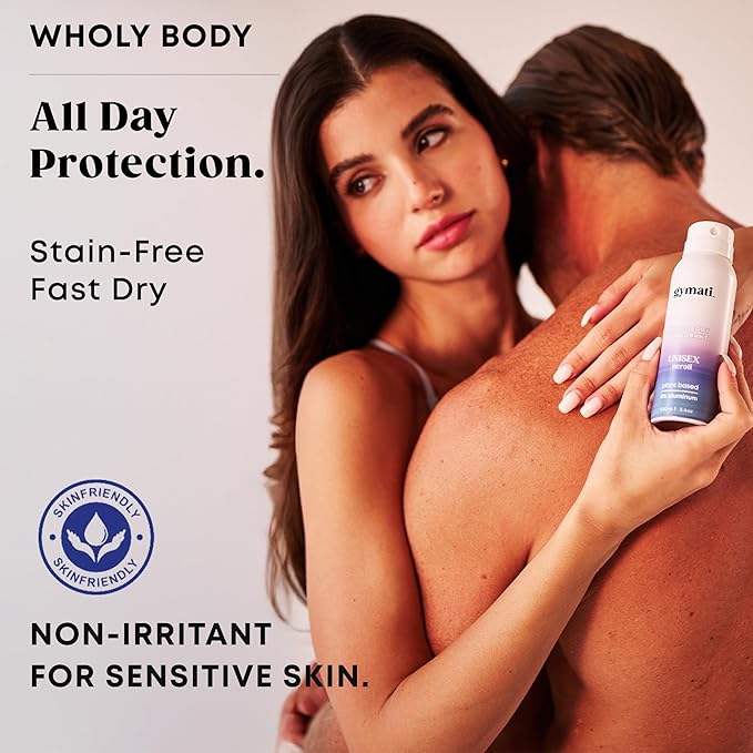 Gymati Natural Deodorant Body Spray Aluminum Free - Women & Unisex - Pack of 2